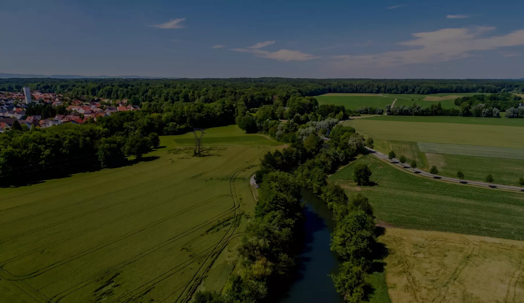Paysage de campagne - Vue aérienne