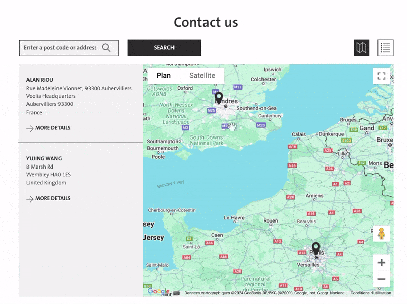 GIF hub page for contact - map format