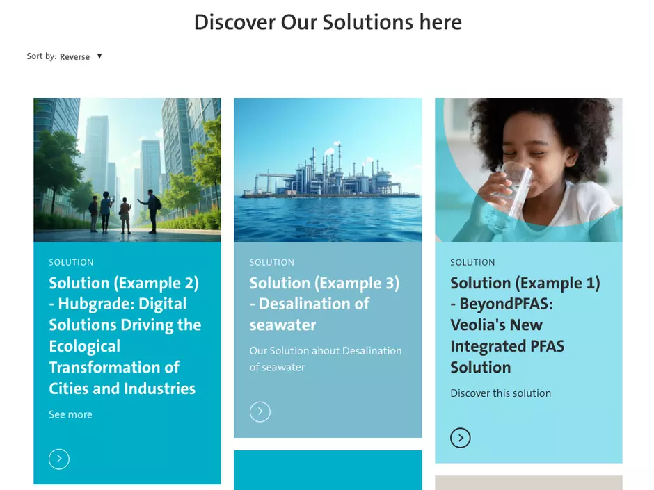 Hub page for solutions photo