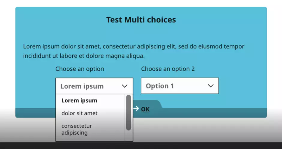 Multiple choices links block display 