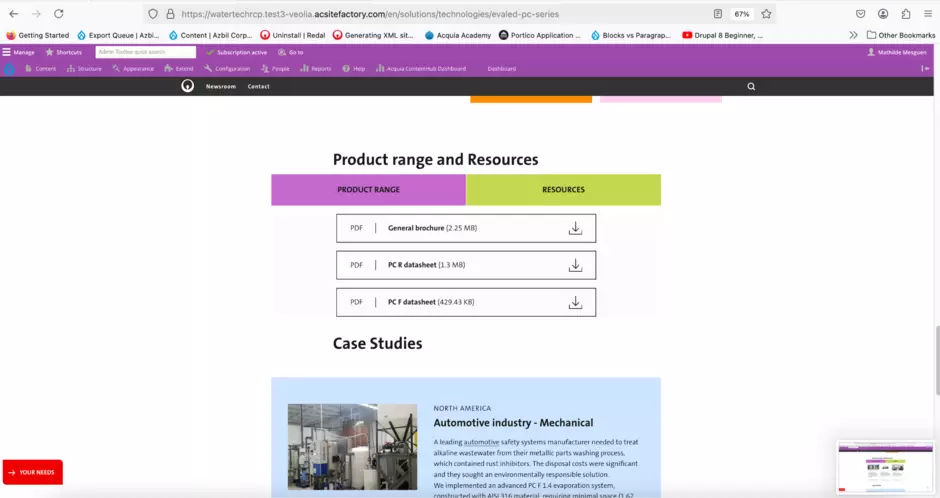 "Technologies" template