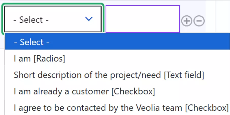 Field on which condition is applied