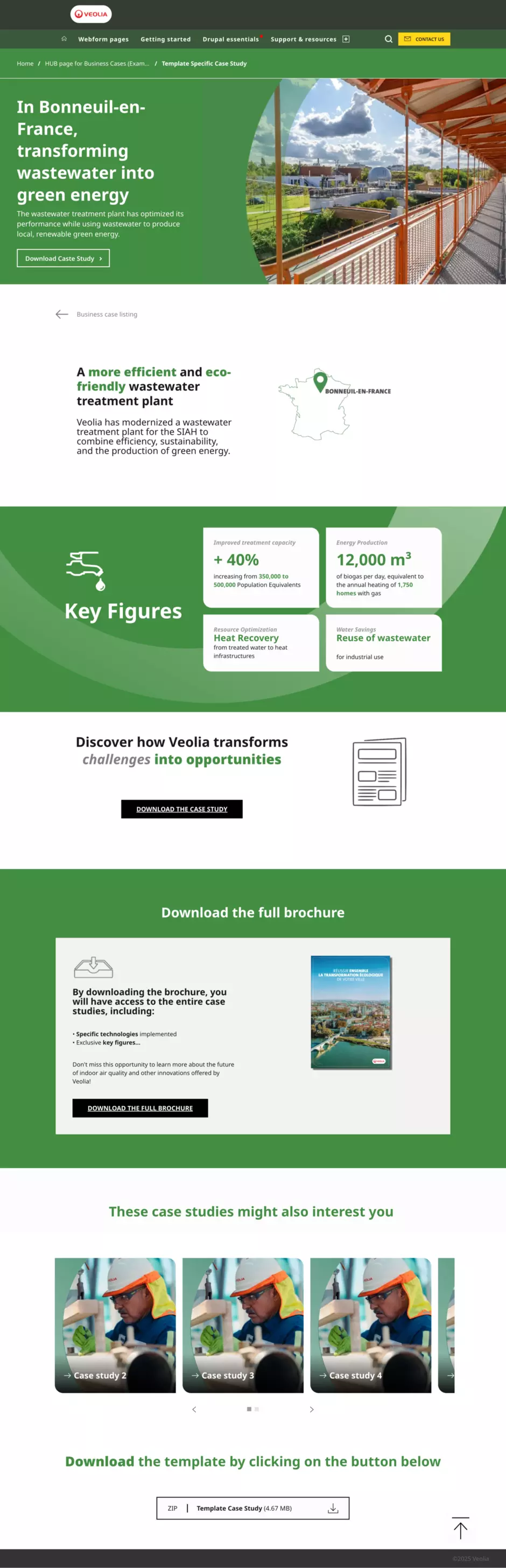 Case study specific template full screenshot