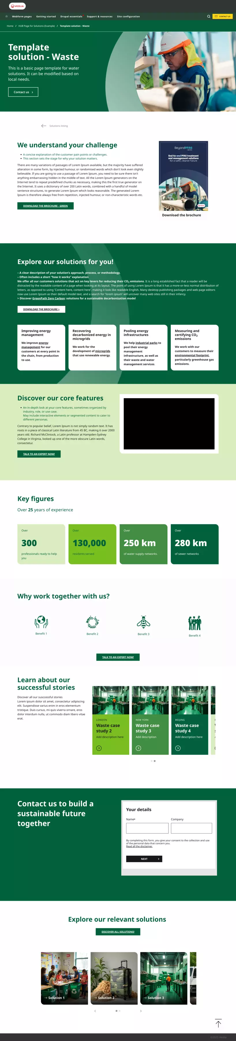 Solution waste template full screenchot