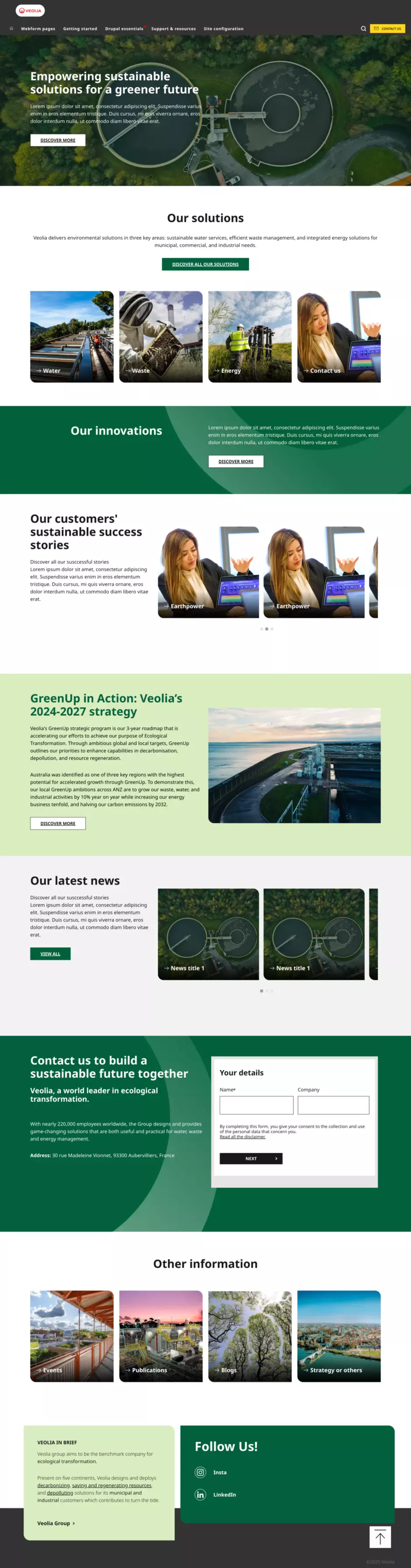 Hompage template full screenshot