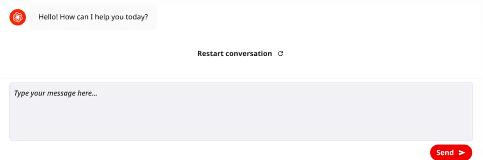 Veolia Chatbot Screenshot