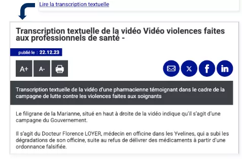 Lien- accessibilité vidéo