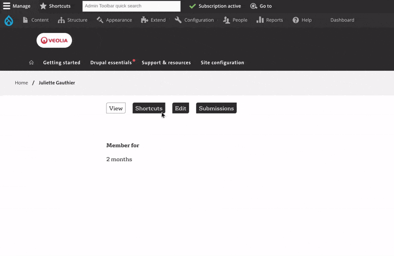 GIF Create a Event page