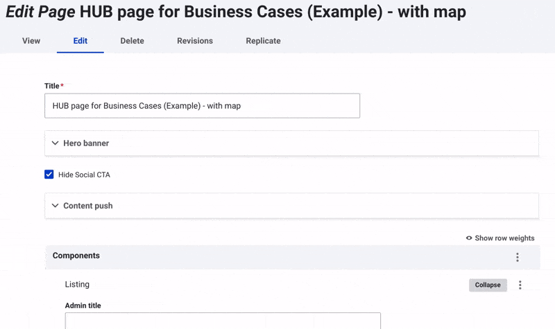 create hub page for business cases GIF