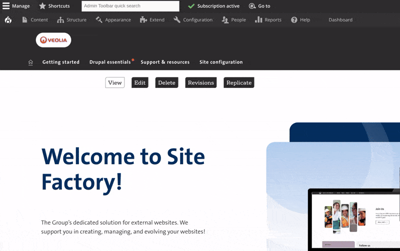 GIF create a Market page