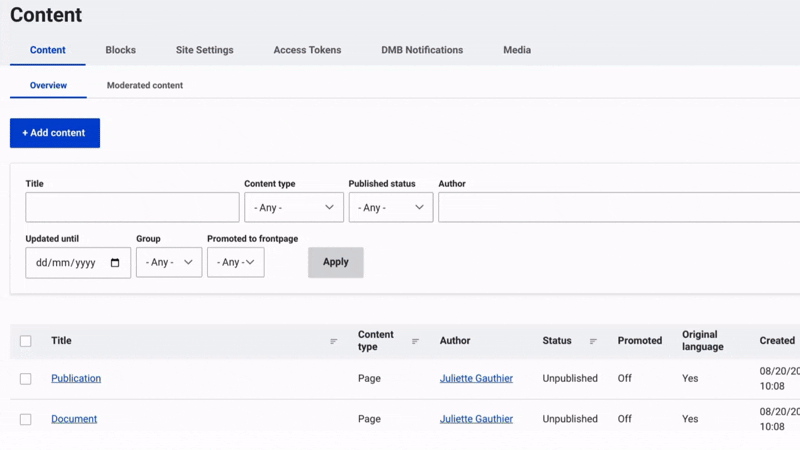 media publication edition in the back office GIF