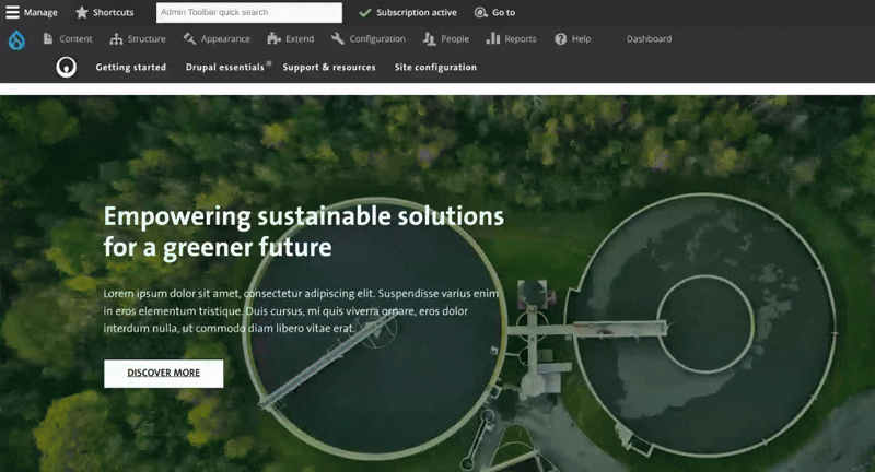 gif sowing how to access to footer menu and set up it
