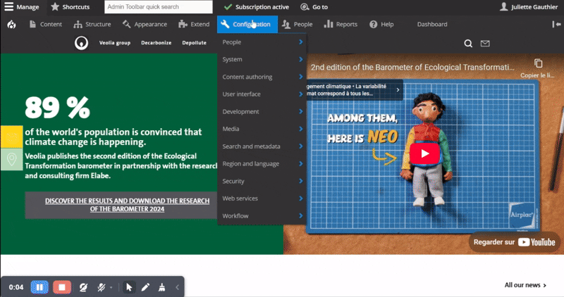 sticky bar vsibility