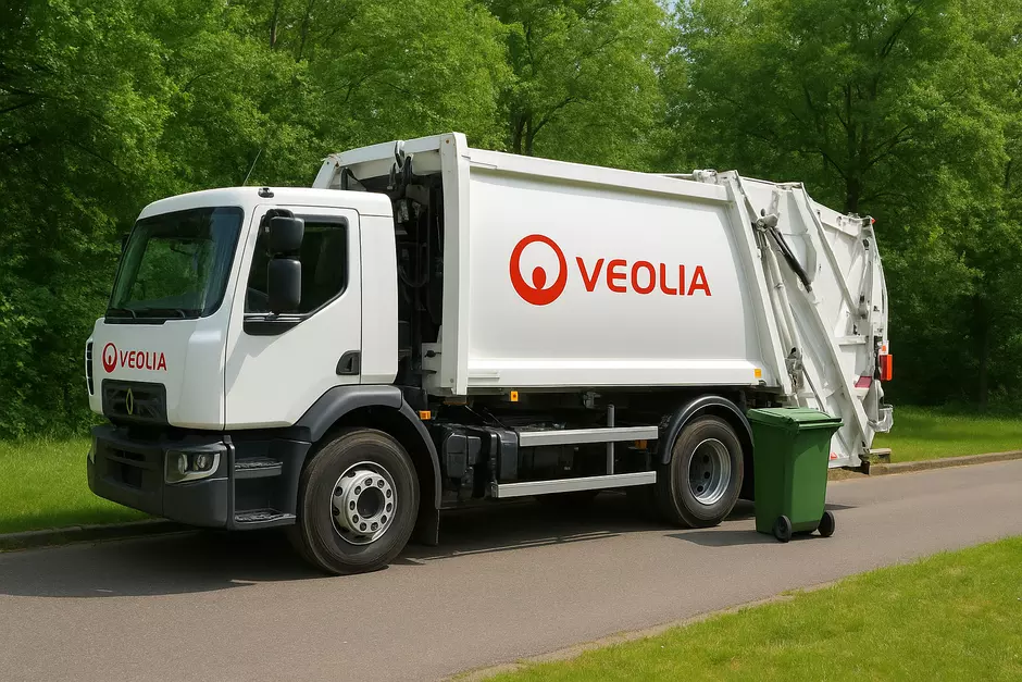 waste management truck veolia IA