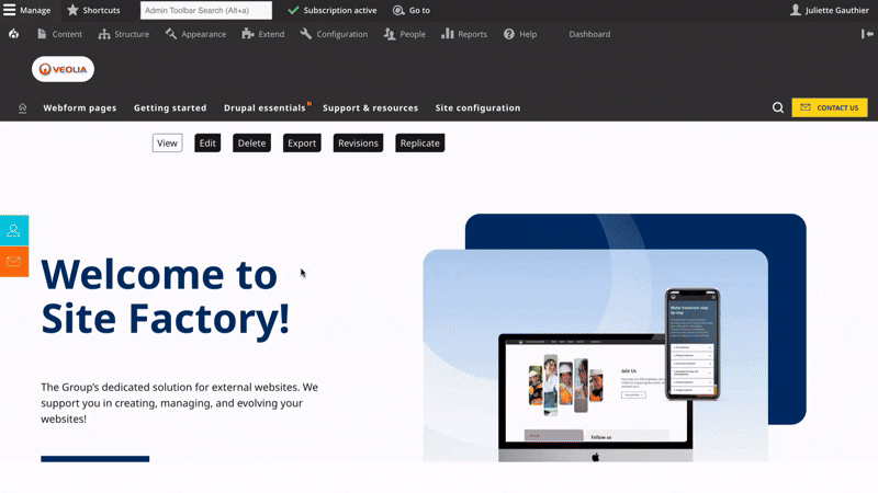 add a contact webform to a page